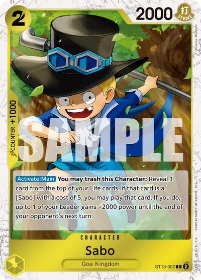 Sabo - ST13-007 (Pirate Foil) #ST13-007 Premium Booster -The Best- Vol. 2