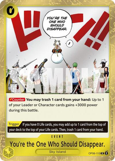 You're the One Who Should Disappear (Reprint) #OP06-115 Premium Booster -The Best- Vol. 2