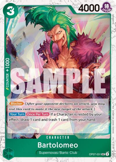 Bartolomeo (Pirate Foil) #OP07-031 Premium Booster -The Best- Vol. 2