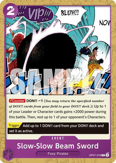Slow-Slow Beam Sword (Reprint) #OP07-076 Premium Booster -The Best- Vol. 2