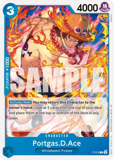 Portgas.D.Ace - P-074 (Reprint) #P-074 Premium Booster -The Best- Vol. 2
