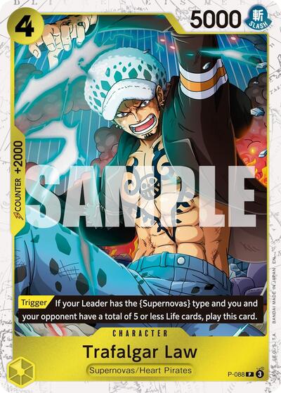 Trafalgar Law - P-088 (Pirate Foil) #P-088 Premium Booster -The Best- Vol. 2