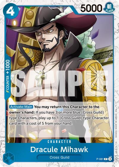 Dracule Mihawk - P-081 (Pirate Foil) #P-081 Premium Booster -The Best- Vol. 2