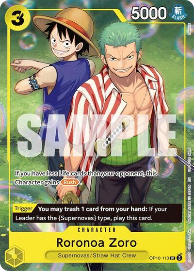 Roronoa Zoro (Learn Together Deck Set - Set Sail Event) #OP10-113 One Piece Promotion Cards