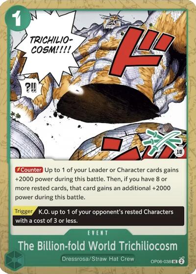 The Billion-fold World Trichiliocosm (Zoro Deck) #OP06-038 Learn Together Deck Set