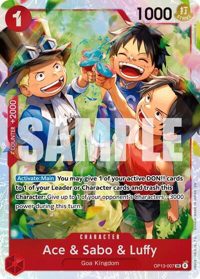 Ace & Sabo & Luffy #OP13-007 Carrying On His Will