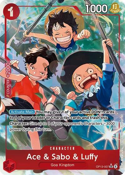 Ace & Sabo & Luffy (Alternate Art) #OP13-007 Carrying On His Will