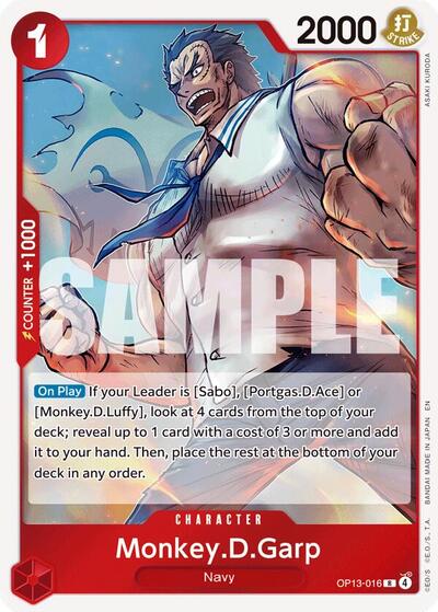 Monkey.D.Garp #OP13-016 Carrying On His Will