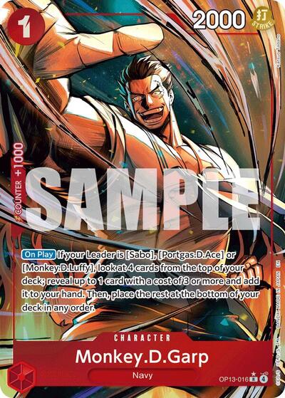 Monkey.D.Garp (Alternate Art) #OP13-016 Carrying On His Will