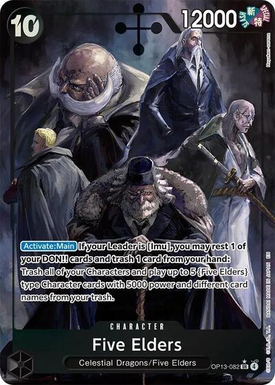 Five Elders (Alternate Art) #OP13-082 Carrying On His Will