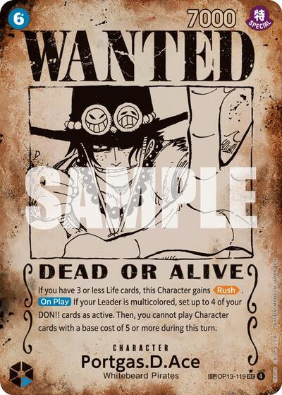 Portgas.D.Ace (Wanted Poster) #OP13-119 Carrying On His Will