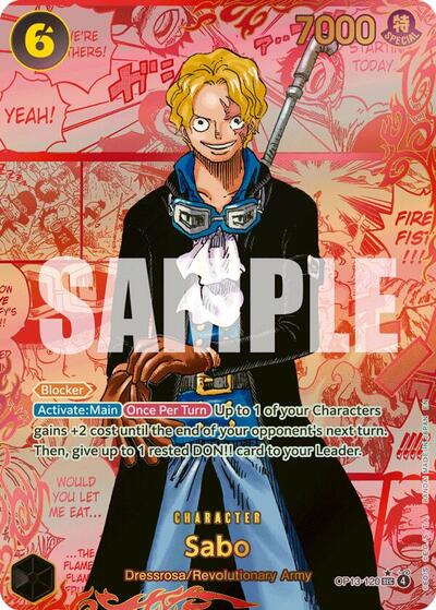 Sabo (Red Super Alternate Art) #OP13-120 Carrying On His Will