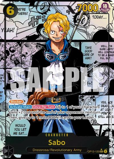 Sabo (Super Alternate Art) #OP13-120 Carrying On His Will