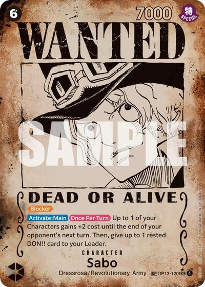 Sabo (Wanted Poster) #OP13-120 Carrying On His Will