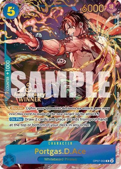 Portgas.D.Ace - OP07-053 (3rd Anniversary Winner) #OP07-053 One Piece Promotion Cards