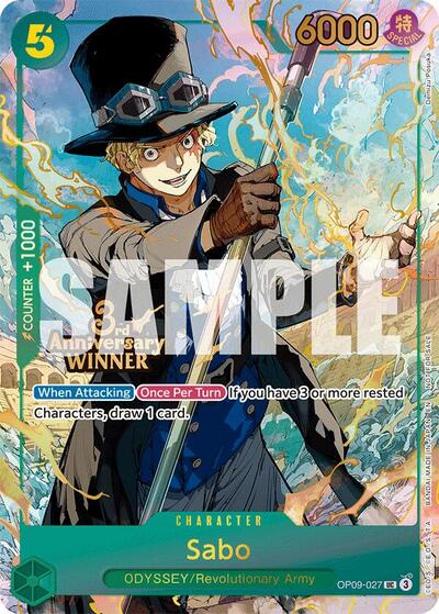 Sabo - OP09-027 (3rd Anniversary Winner) #OP09-027 One Piece Promotion Cards