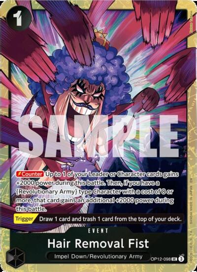 Hair Removal Fist (Premium Card Collection -Best Selection Vol. 5-) #OP12-098 One Piece Promotion Cards