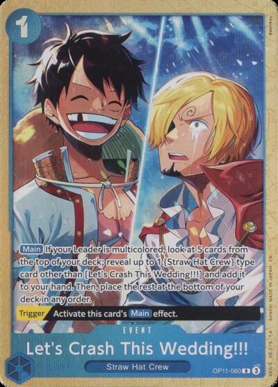 Let's Crash This Wedding!!! (Premium Card Collection -Best Selection Vol. 5-) #OP11-060 One Piece Promotion Cards