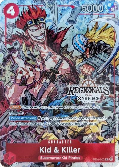 Kid & Killer (CS 25-26 Regionals Textured Chase Promo) #EB01-003 One Piece Promotion Cards