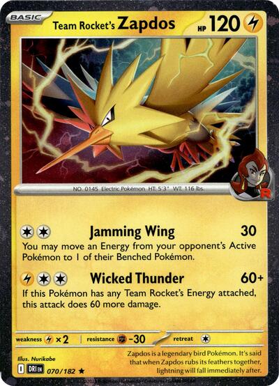 Team Rocket's Zapdos #70 Miscellaneous Cards & Products