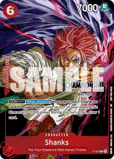 Shanks (CS 25-26 Event Pack Finalist Ver.) #P-083 One Piece Promotion Cards
