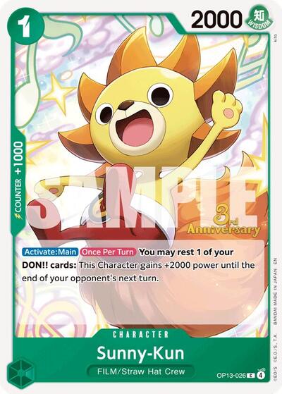 Sunny-Kun #OP13-026 Carrying On His Will: 3rd Anniversary Tournament Cards