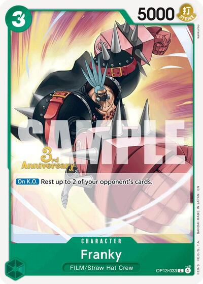 Franky #OP13-033 Carrying On His Will: 3rd Anniversary Tournament Cards