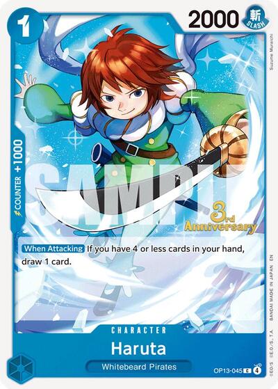 Haruta #OP13-045 Carrying On His Will: 3rd Anniversary Tournament Cards