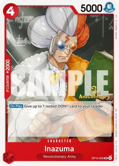 Inazuma #OP13-005 Carrying On His Will: 3rd Anniversary Tournament Cards