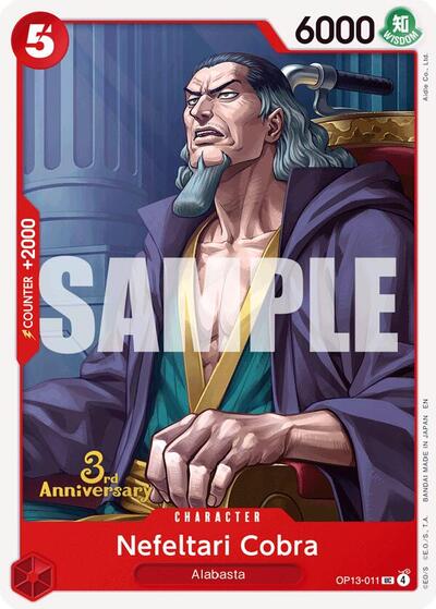 Nefeltari Cobra #OP13-011 Carrying On His Will: 3rd Anniversary Tournament Cards