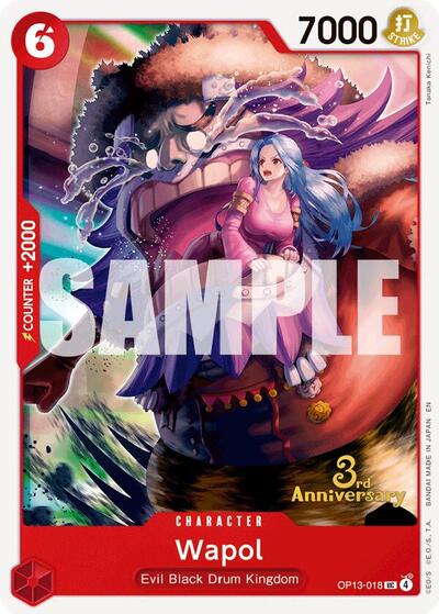 Wapol #OP13-018 Carrying On His Will: 3rd Anniversary Tournament Cards