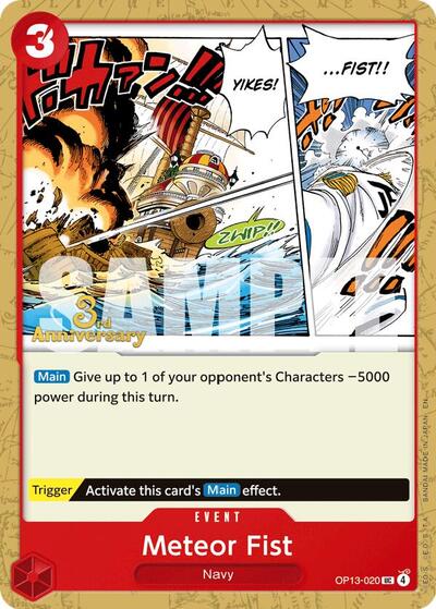 Meteor Fist #OP13-020 Carrying On His Will: 3rd Anniversary Tournament Cards