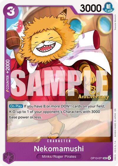Nekomamushi #OP13-071 Carrying On His Will: 3rd Anniversary Tournament Cards