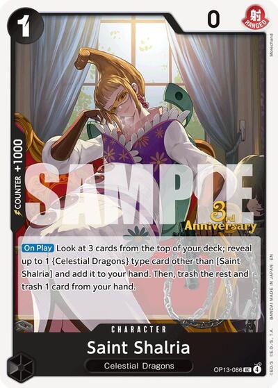 Saint Shalria #OP13-086 Carrying On His Will: 3rd Anniversary Tournament Cards