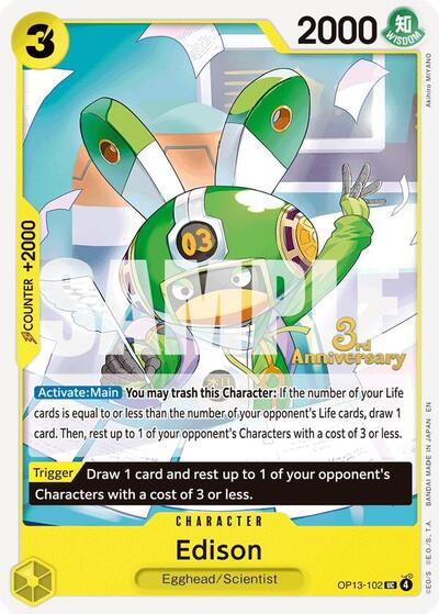 Edison #OP13-102 Carrying On His Will: 3rd Anniversary Tournament Cards