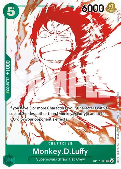 Monkey.D.Luffy - OP07-033 (3rd Anniversary Treasure Campaign Pack) #OP07-033 One Piece Promotion Cards