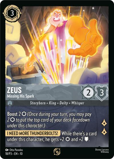 Zeus - Missing His Spark #18 Disney Lorcana Promo Cards