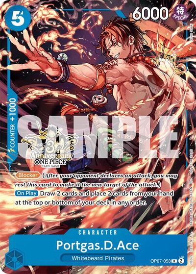 Portgas.D.Ace - OP07-053 (3rd Anniversary Tournament 3 Brothers Pack) #OP07-053 Carrying On His Will: 3rd Anniversary Tournament Cards