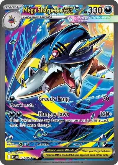 Mega Sharpedo ex #127 Phantasmal Flames