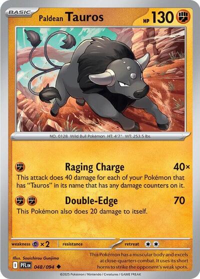 Paldean Tauros #48 Phantasmal Flames