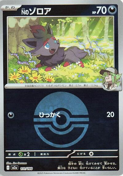 N's Zorua High Class Pack: MEGA Dream ex (Japanese) #111