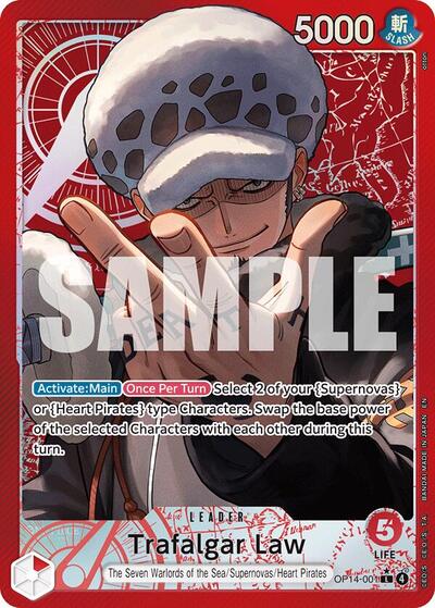 Trafalgar Law - OP14-001 (Alternate Art) #OP14-001 The Azure Sea's Seven
