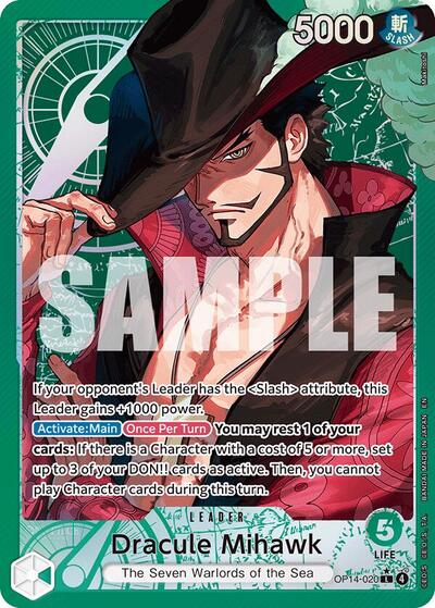 Dracule Mihawk - OP14-020 (Alternate Art) #OP14-020 The Azure Sea's Seven