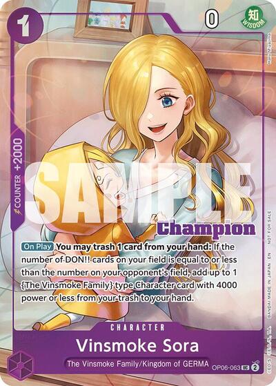Vinsmoke Sora (CS 25-26 Winner Card Set 2) #OP06-063 One Piece Promotion Cards