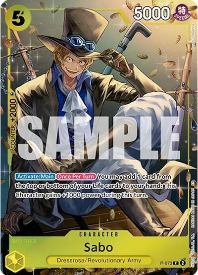 Sabo (Tin Pack Set Vol. 2) #P-073 One Piece Promotion Cards