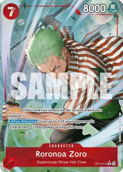Roronoa Zoro - OP14-015 (Alternate Art) #OP14-015 The Azure Sea's Seven