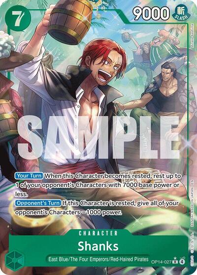 Shanks (Alternate Art) #OP14-027 The Azure Sea's Seven