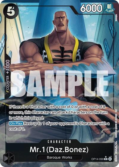 Mr.1 (Daz.Bonez) (Alternate Art) #OP14-090 The Azure Sea's Seven