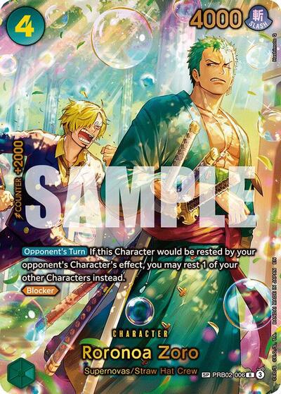 Roronoa Zoro - PRB02-006 (SP) #PRB02-006 The Azure Sea's Seven