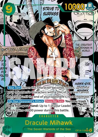 Dracule Mihawk (Manga) #OP14-119 The Azure Sea's Seven